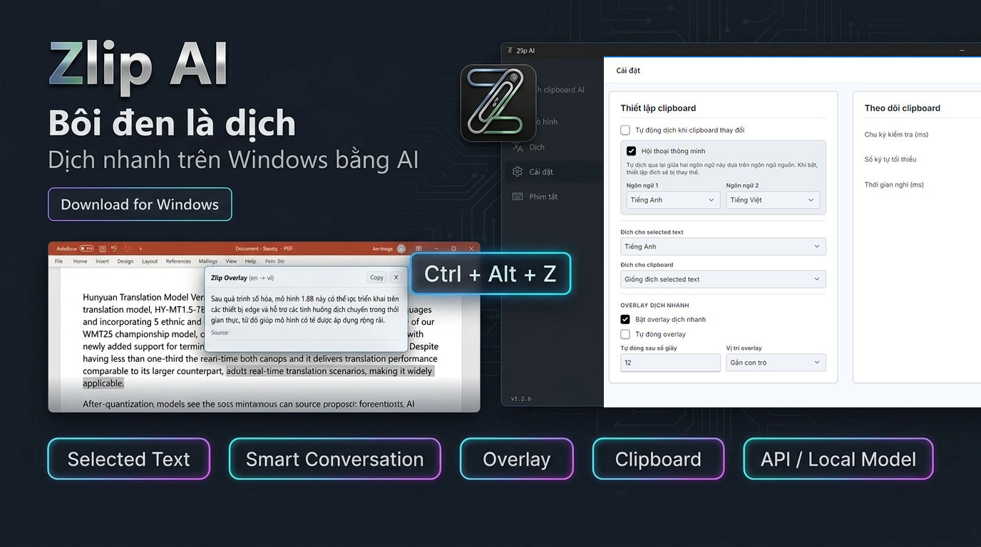 Zlip AI Main Interface